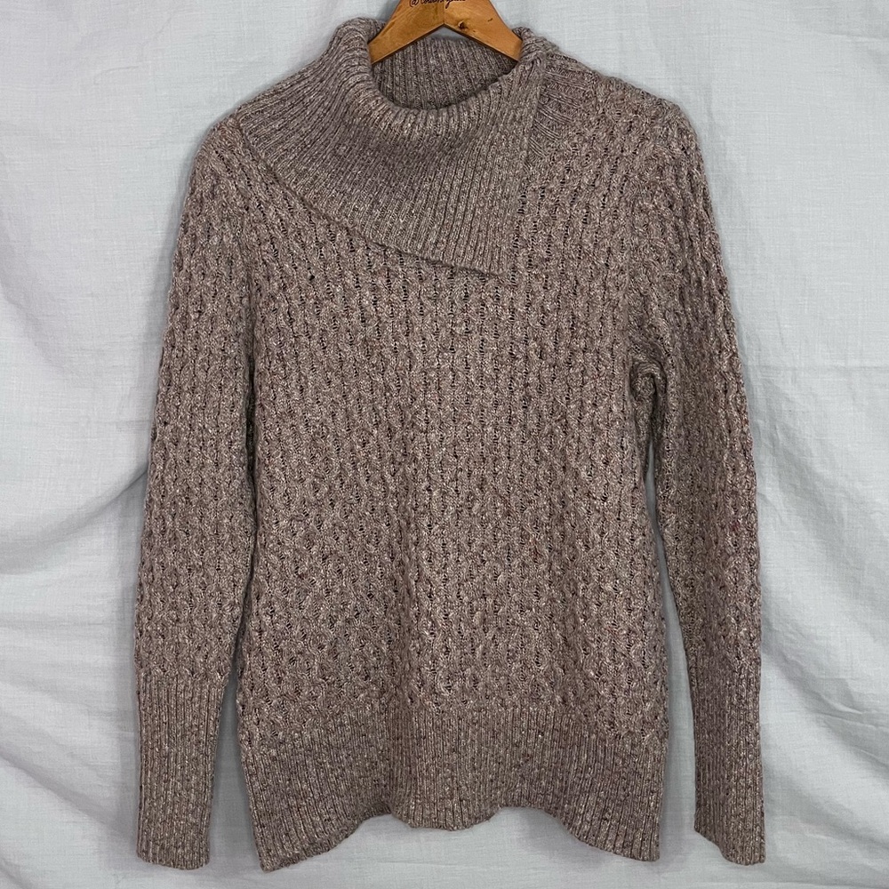 Retrology (dressbarn) Multi-Colored Marled Knit Split Turtleneck Sweater Size 1X